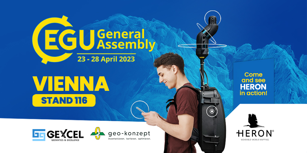GexcelSrl's tweet photo. Gexcel is getting ready to bring HERON's next-generation systems to the #EGU23 (Vienna, 23–28 April 2023). Stop by the geo-konzept stand 116! See HERON in action. Reserve your live demo! https://t.co/8DheRUbZXt 

@EuroGeosciences #gexcelheron #geospatial #earth #lidar https://t.co/S0Jeguowrm