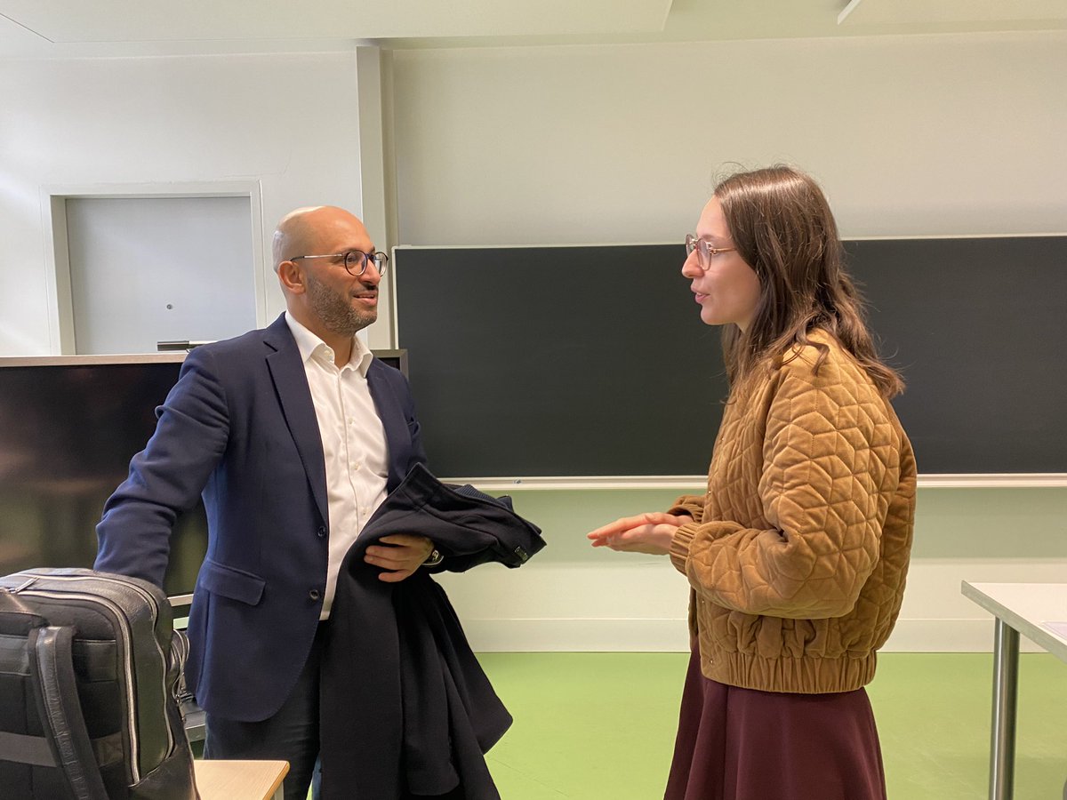 MATA_CoE's tweet photo. Today MATA’s @FulbrightBELUEU EU NATO Scholar in #Security Studies Andrea Cameron hosted @CHadjisavvas from @EUdefence to discuss their role in #energy resilience. Thanks for discussing with our @collegeofeurope students https://t.co/0vuuDmwmOF