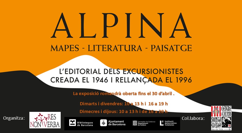 AssociacioNon's tweet photo. Inauguració de l'exposició Alpina, aquesta tarda a les 19 hores a Res Non Verba. https://t.co/vjj7rBoSkt
