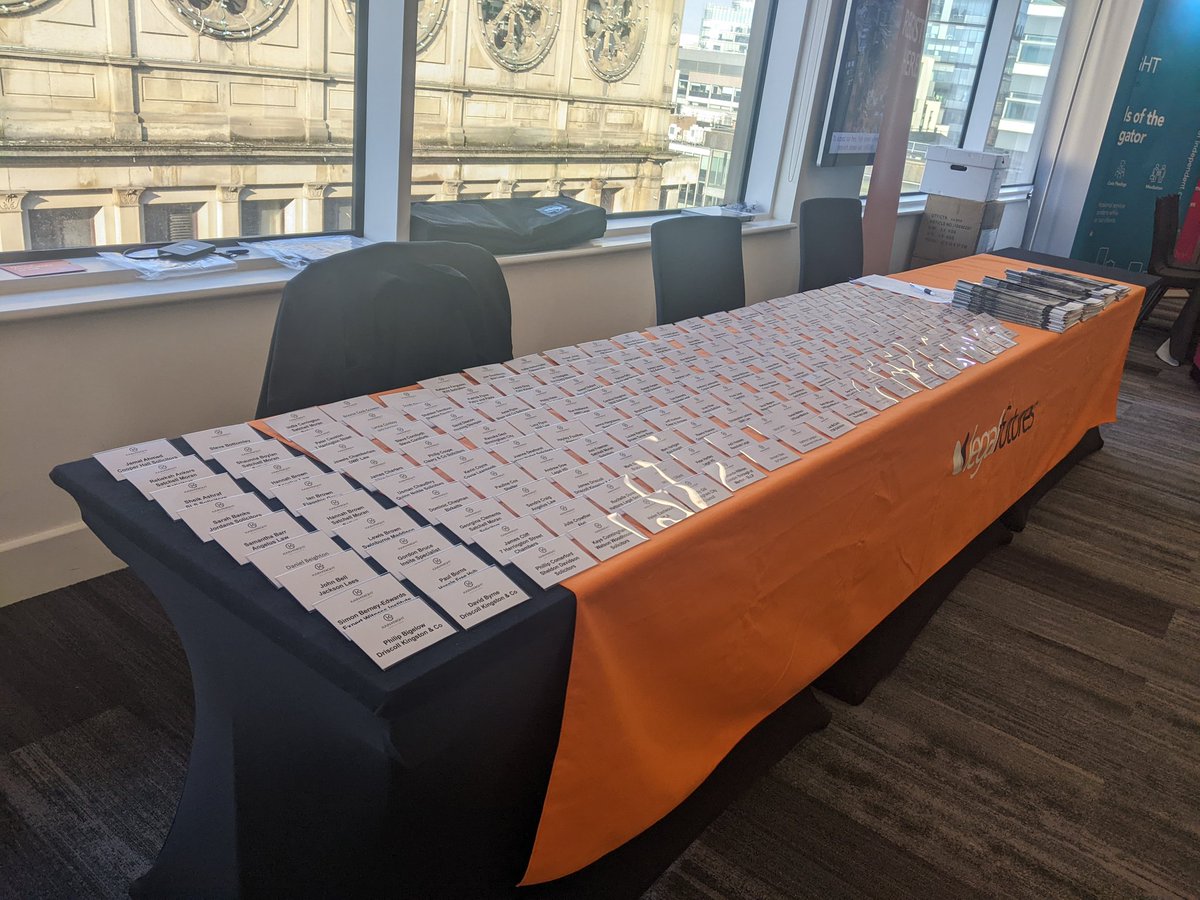 legalfutures's tweet photo. Morning from Manchester! We are all set to go for our Housing Condition Conference this morning. Excited to welcome you all today and hear the sessions to come. #lfconf https://t.co/d5016tGWiW