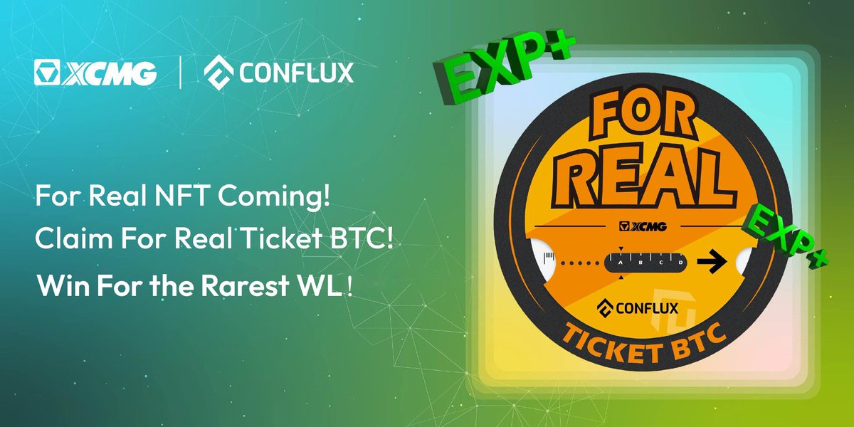 WEB3_XCMG's tweet photo. 🎁The TaskOn campaign Phase 3! Win For Real Rarest whitelists! https://t.co/OCGMMydu7X

⏰2023-04-18 20:00～2023-04-21 20:00（UTC+8）

🎉Thanks to our partners, Long-term support of @Conflux_Network @taskonxyz https://t.co/iqv4NlBjDc
