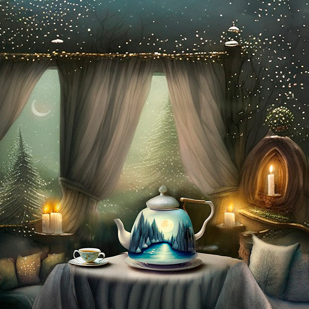 Abstract_Cats's tweet photo. Next to our room was a kitchen with a hot kettle and plates of fruits waiting for us
It seemed strange that everything in this  house looked as if someone had just left
Later I learned that the trees  themselves grow houses, furnishings, and even food at the request of  the birds https://t.co/ofQrmkcATj