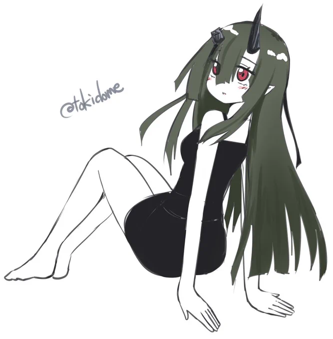 絵を描くのがちょっと久しぶりになってしまったので、リハビリらくがき#オニゎそと#小庭外あい 