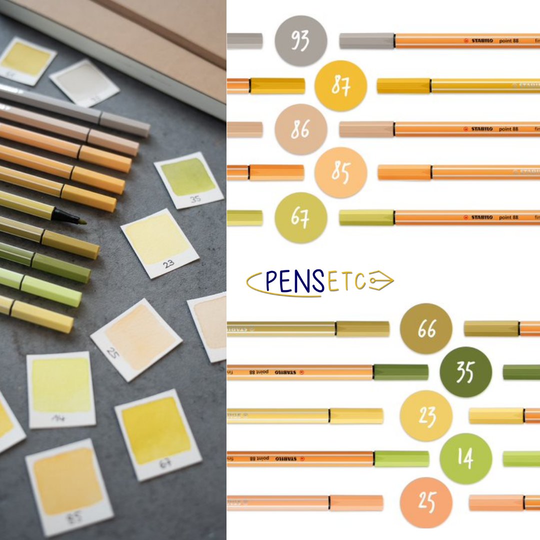 Pens_Etc's tweet photo. What a lovely colour palette for springtime! 💛💚 #stabilo #pensetc #spring https://t.co/J3taq5gzZ5