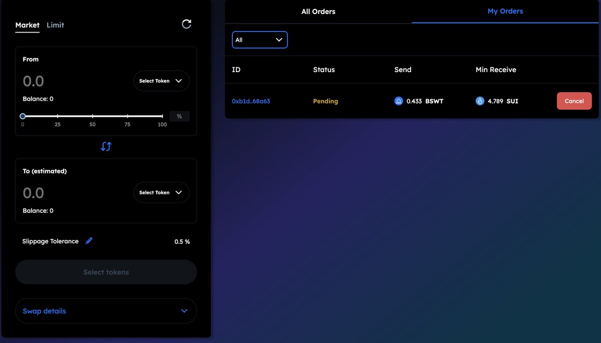 bayswap's tweet image. The real-time orders view is live.

With the help of self-build indexer infrastructures, we are happy to share that you can see all orders in real-time from now on.

We&apos;re trying to bring CEX(Binance/Coinbase) experiences to BaySwap DEX.

Moreover, the ZERO gas fee feature is…