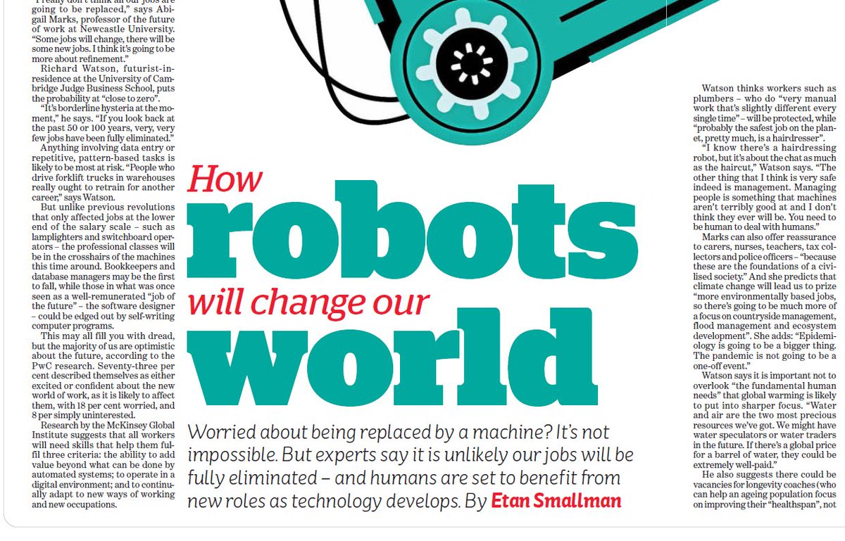 In today's @theipaper, I find out whether I'll soon be out of a job. And I managed to interview Profs Marks & Spencer without making a gag about it. For shame inews.co.uk/inews-lifestyl…