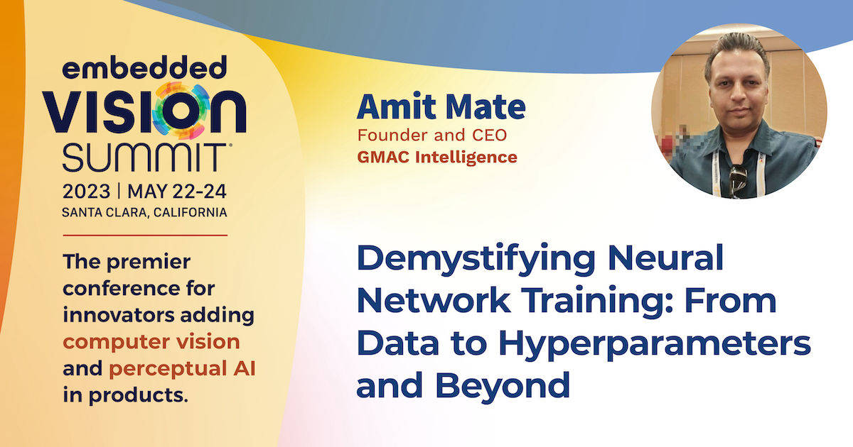 Demystifying Neural Network Training <a href="/EmbVisionSummit/">Embedded Vision Summit</a> 2023 organized by <a href="/edgeaivision/">Edge AI and Vision Alliance</a> 
at Santa Clara, CA from May 22nd -May 24th. 

embeddedvisionsummit.com/2023/speaker/a…

10% discount code : SPEAKERFRIEND2023.
