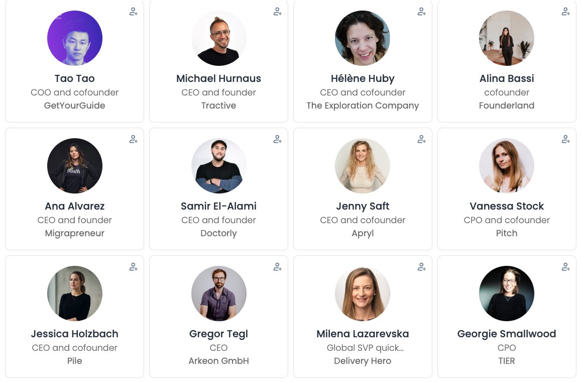 Earlybird tickets to our Berlin event end soon — grab yours now.

We have some pretttttty cool speakers like this selection below 😊

berlin-sessions.sifted.eu