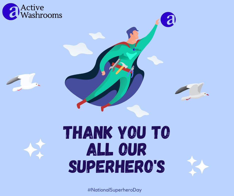 Today we celibrate #NationalSuperheroDay so we'd like to give a big shout our to all our superhero's that make our company great.
#ThankYou #SuperHero #Employee #BigShoutOut #LeadingTheWay #ActiveWashrooms