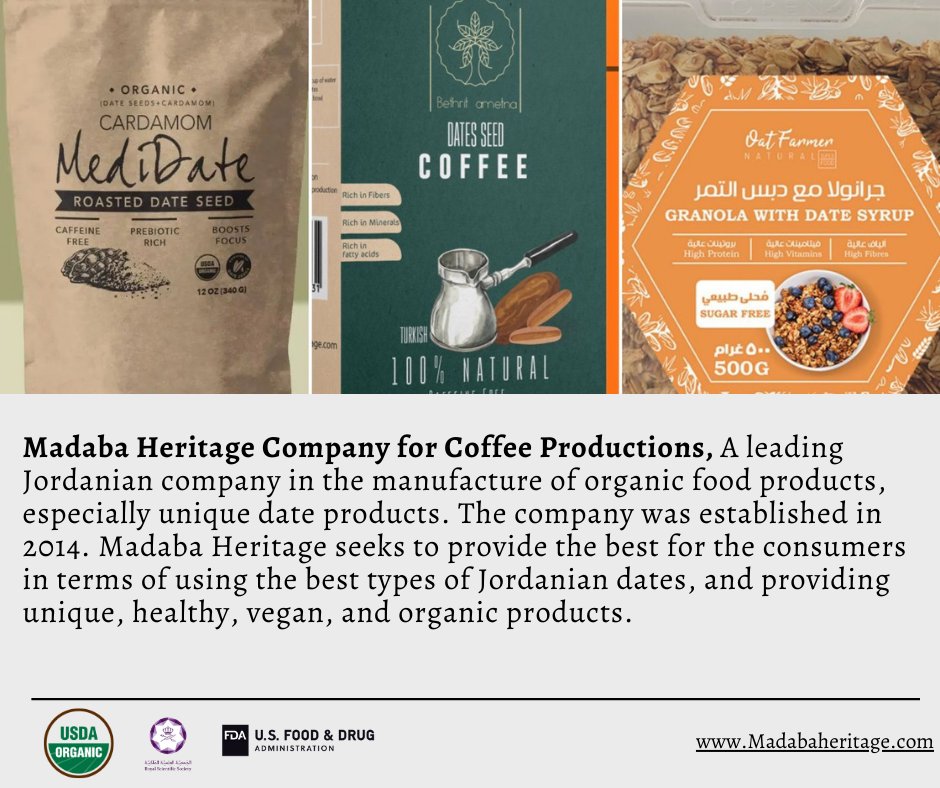 Josmeproject's tweet photo. The Jordan River Dates &amp; Madaba Heritage Company will participate in the #MACFRUT 2023 exhibition in Rimini, Italy. This participation is part of the #JoSME project, which aims to enhance the cooperation and interaction between the Jordanian and Italian markets.

#CiheamBari https://t.co/69X6mS18Ba