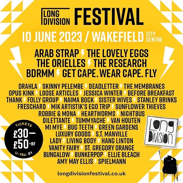 Full line-up for Long Division has arrived. Loads of great people playing. Link to tickets here - seetickets.com/event/long-div…