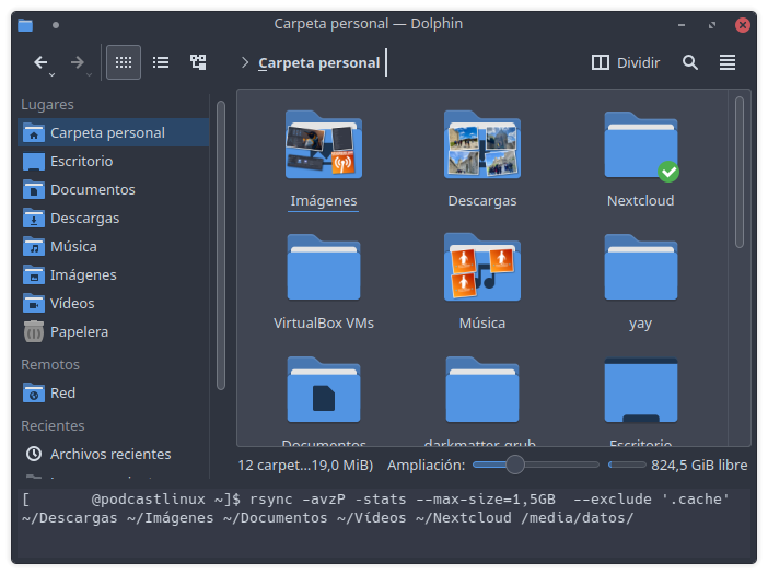 podcastlinux's tweet image. Estoy haciendo mis primeros pinitos con #rsync para tener  carpetas sincronizadas de mis dispositivos.
No sirven como Backup estrictamente, pero es una manera de tener copias de directorios.
¿Lo utilizas? ¿Con qué fin?