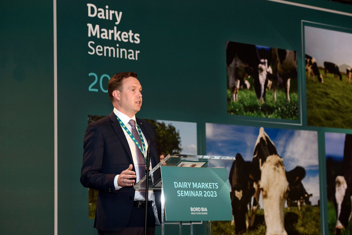 Bord Bia is joined by Minister <a href="/martinheydonfg/">Martin Heydon</a> and industry experts this morning at its Dairy Markets Seminar in Naas, Co. Kildare.

The action-packed agenda will examine the challenges and opportunities for the dairy industry in the year ahead. 🐄🥛💪

#BordBiaDairy #OriginGreen