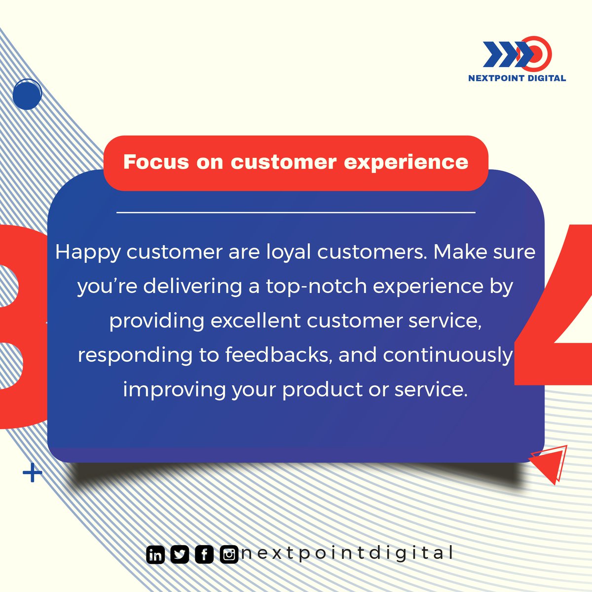 nexpointdigital's tweet photo. Ready to take action and get your business growing again? Contact us to learn how our services can help you achieve your business goals.
#businessgrowth #smallbusiness #entrepreneur #marketingstrategy #customerexperience #financialmanagement #nextpointdigital https://t.co/HFHh5C2pGJ