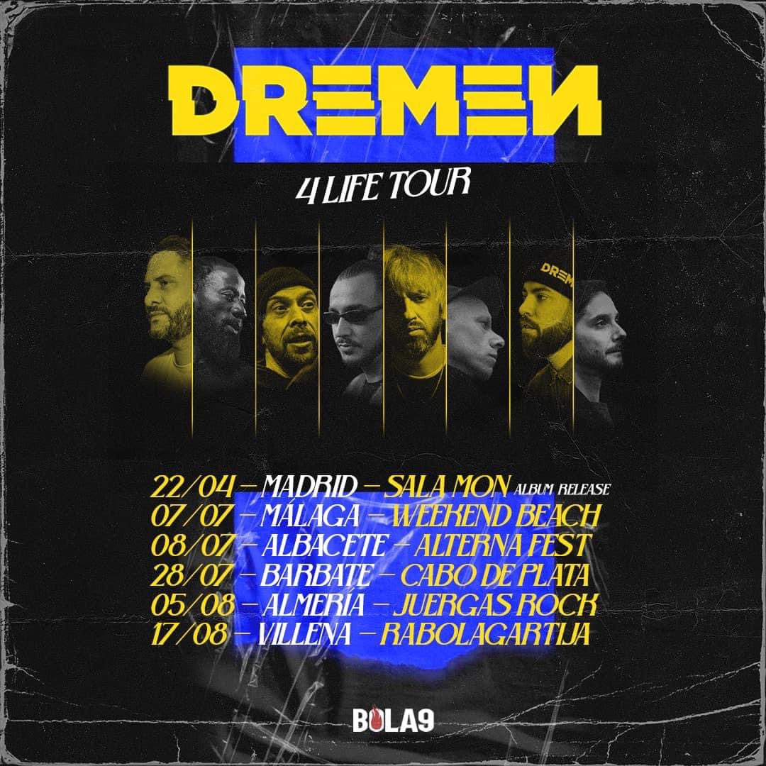 bolanueve_music's tweet photo. Nuestros compañeros de @drementeam vuelven a la carga y aquí nos dejan las primeras fechas confirmadas para el 4LIFE TOUR. ❤️‍🔥❤️‍🔥
Y no te olvides que este 22 de abril tenemos el arranque en la @SalaMonMadrid 
¡Va arder Madrid! 
🎟️ Entradas en @wegowES | https://t.co/c9vqv8f7nO... https://t.co/OMBIpbj1ue