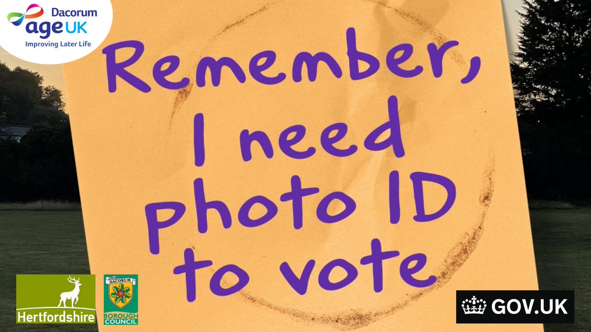 Don’t forget! 🔊
Local elections are happening across England on 4th  May.
You now need photo ID to vote at a polling station.
Find out what ID’s accepted and apply for free voter ID if you need to. To apply for a  free voter ID  visit the link below⬇️
bit.ly/3MS3gfX