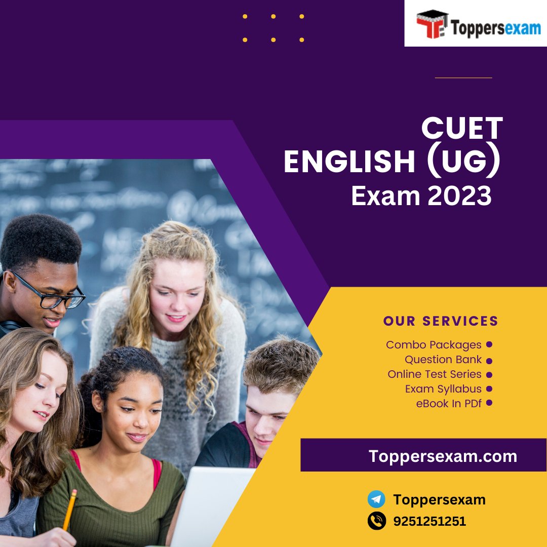 Boost Your Career in toppersexam.com/TEACHING-EXAMS… With Toppersexam in One Attempt .

#toppersexam #cuetenglishug2023 #cuetexam #cuet #cuetmocktest #cuetsyllabus #cuetebook #english #pdfbook #exampattern #study #education #practiceset #importantquestions #ebooks #exam