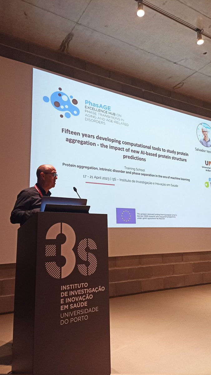 Moving on with Salvador Ventura <a href="/PPMC_UAB/">Ventura's Lab</a> our partner from <a href="/IBB_UAB/">Institut de Biotecnologia i de Biomedicina UAB</a> with a lecture on AI-based tools to #protein structure prediction! 
<a href="/i3S_UPorto/">i3S-Instituto de Investigação e Inovação em Saúde</a>