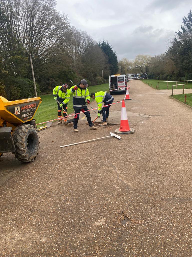 asb_mcm's tweet photo. Recent work shoring the ASB McM team working on paving build &amp; repairs. 

Expert paving repairers are responsible for repairing and maintaining asphalt, concrete, and brick paving.

See more work at https://t.co/00bKZyq1XT https://t.co/1Lt6CdmqMO