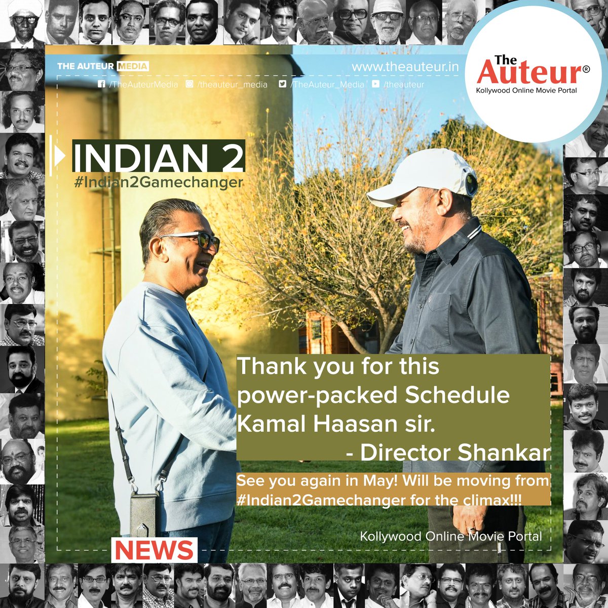 TheAuteur_Media's tweet photo. @shankarshanmugh - "Thank you for this power-packed Schedule Sir"... @ikamalhaasan
See you again in May!
Will be moving from #Indian2Gamechanger for the climax!!!
#Indian2 #KamalHaasan #Ulaganayagan #UlaganayaganKamalHaasan #DirShankar https://t.co/JT39eAUxfr