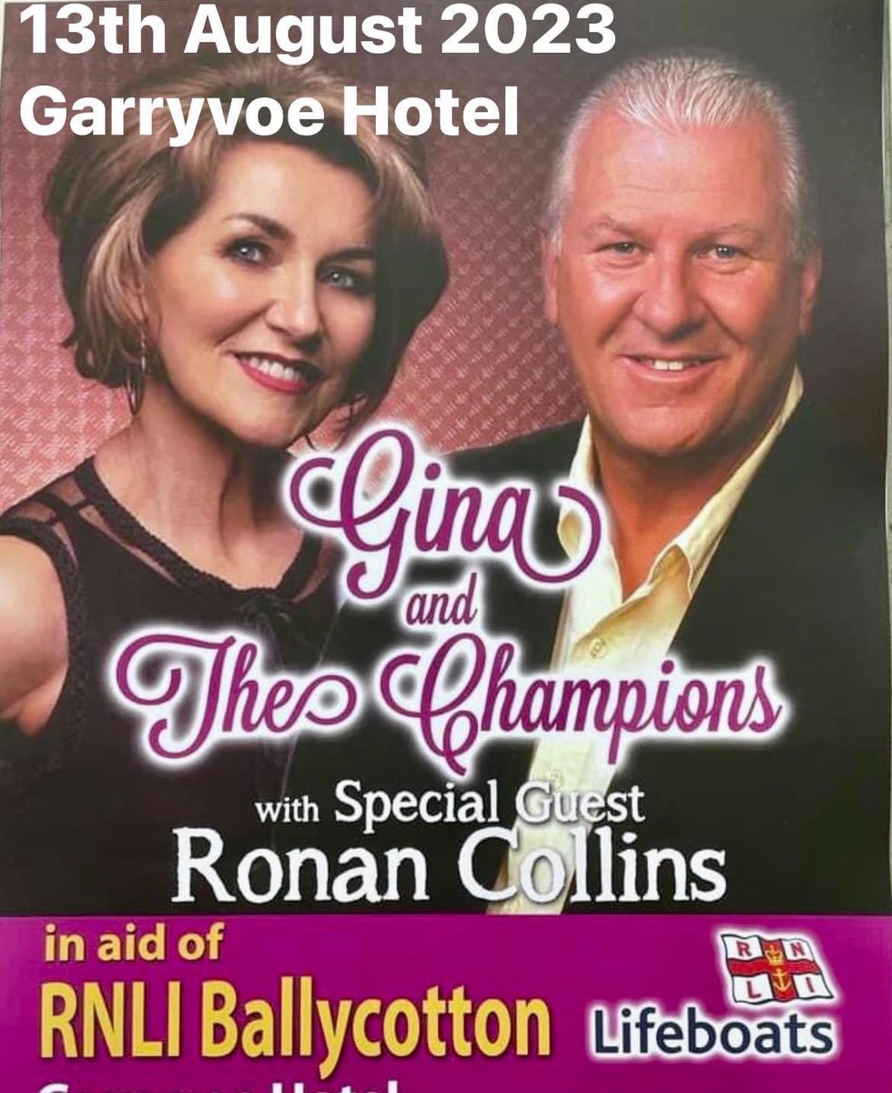 Save the date- Sunday 13th August 2023 at Garryvoe Hotel Tickets on sale July 2023 - a night to remember🛟💃🏼🕺🏻