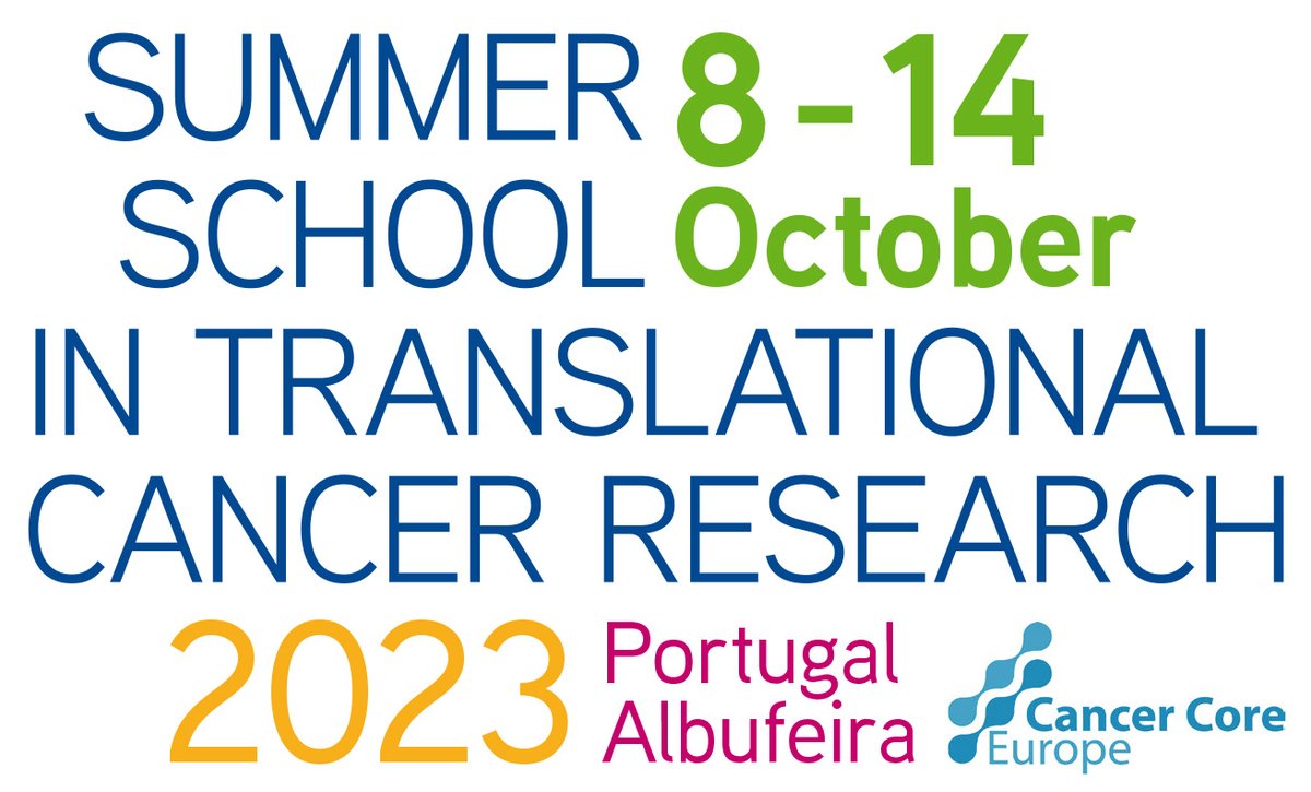Apply now to our Summer School 2023!👩‍🎓👨‍🎓🔬🧪🧬🩺
📍 Albufeira Portugal ✈😎
📅 8-14 Oct
👉 More info & apply bit.ly/41dhJaC
Pls RT! 🙏
#CCESumSchool23 #precisionmedicine #cce #cancer #translationalresearch #TME #immunotherapy #AI #imaging #prevention #patientperspective