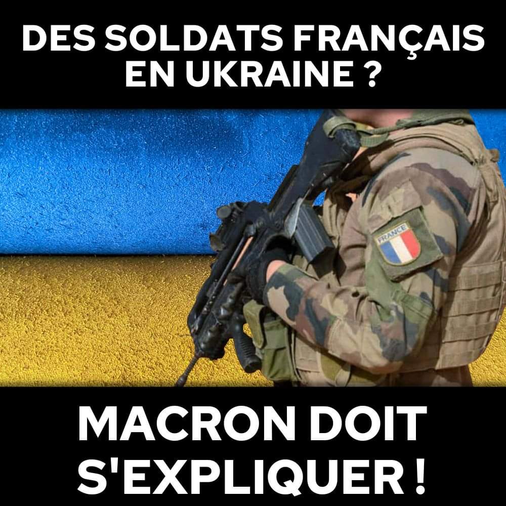#DLF29
Des documents du #Pentagone ont fuité et font état de soldats #français sur le sol de l'#Ukraine pour préparer une offensive en #Russie 🧐
@DLF_Officiel vous questionne : y croyez-vous et qu'en pensez-vous? 🤔🤔
#UkraineRussiaWar #nonalacensuredugouvernement
@dupontaignan