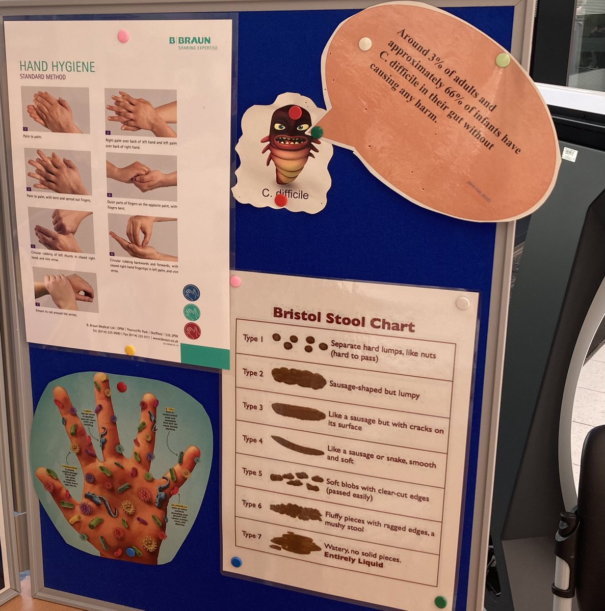 IPCT_SFHT's tweet photo. #TeamSFHIPC are out raising awareness of #CDiff & #IPC #InfectionPrevention management as part of our monthly #IPC campaigns. #HandHygiene being a cornerstone intervention👉5th May! @sallypalmer222 @millca21 @PhilBoltonRN @claireekt @julesstorr @IPS_Infection @HIS_infection @WHO https://t.co/b60qGsvuR3
