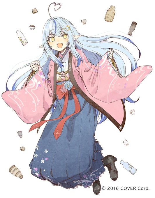 雪花ラミィさんと明利酒類さんによる「雪夜月Favorite Model」のラベルイラストを描かせていただきました 