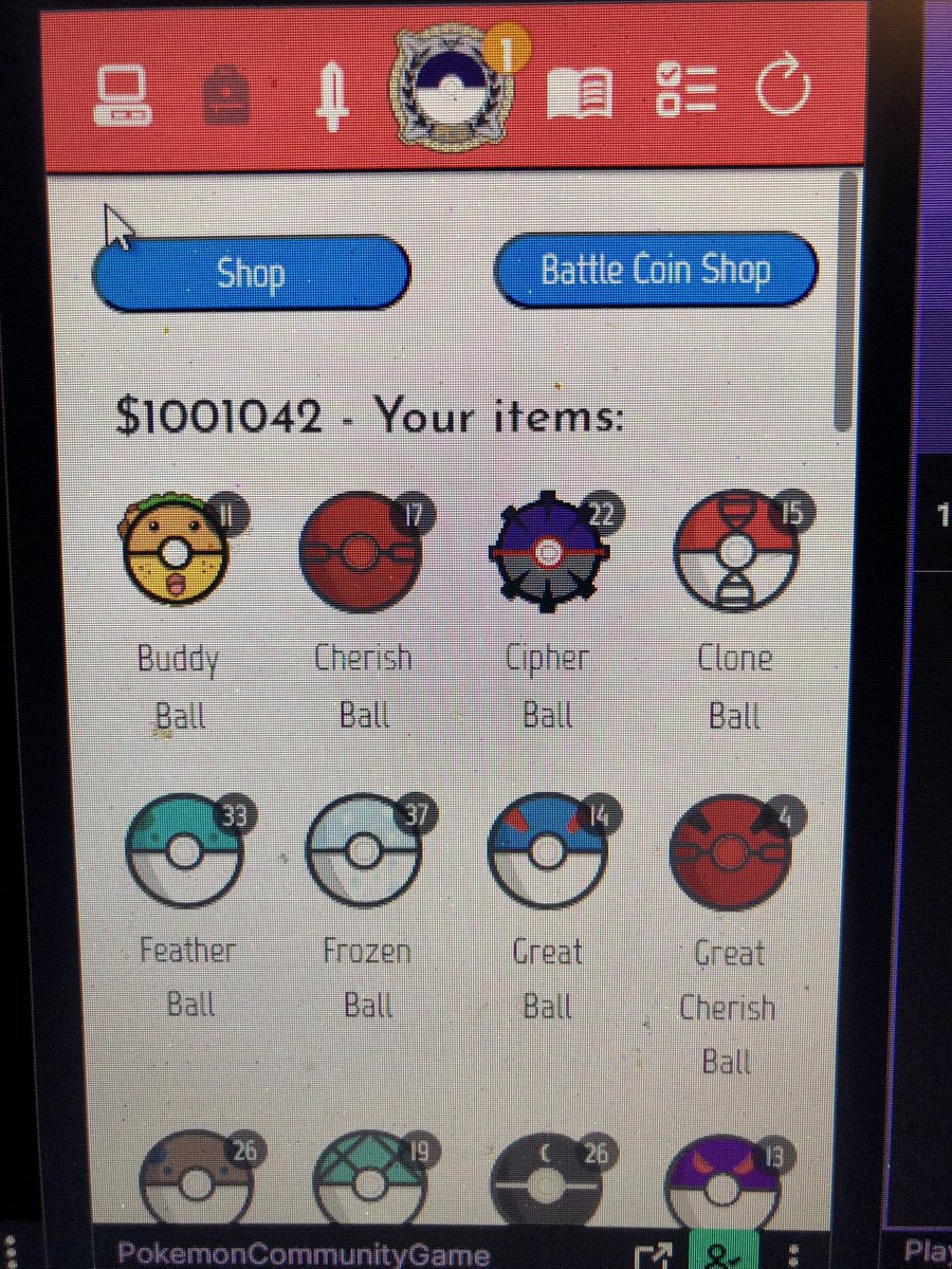 calboone's tweet image. I finally made it to 1 million dollars on #PCG #PokemonCommunityGame