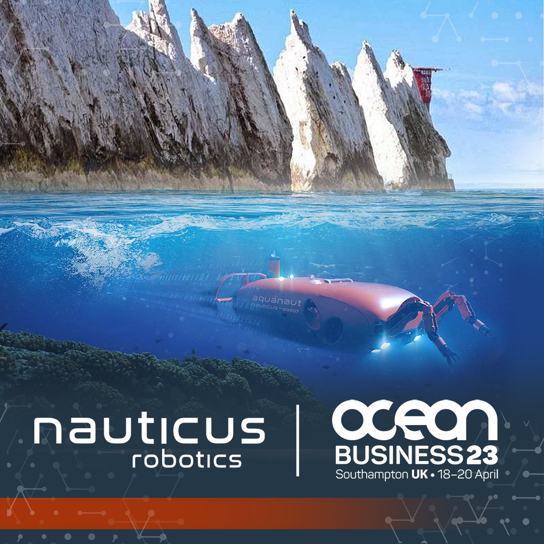 Join us on Day 1 of @OceanBusiness Expo to learn about our next-generation, all-electric, AI powered Aquanauts, being built now for deployment this year. 
@NOCnews - Booth V46
Southampton UK - April 18-20 2023 
#nauticusrobotics #offshore #AI $KITT #oceanbiz