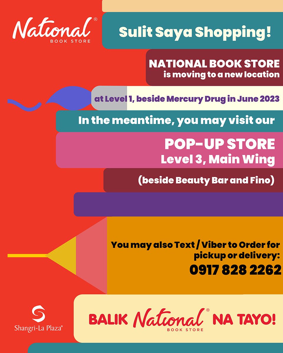 A better #NationalBookStore is coming to Shangri-La Plaza! Our new branch will open at the Ground Floor in June 2023, with an improved shopping experience that you'll enjoy! ❤️

#ShangriLaPlaza #ShangriLaPlazaMall #NBS #LakingNational #BalikSayaBalikNBS