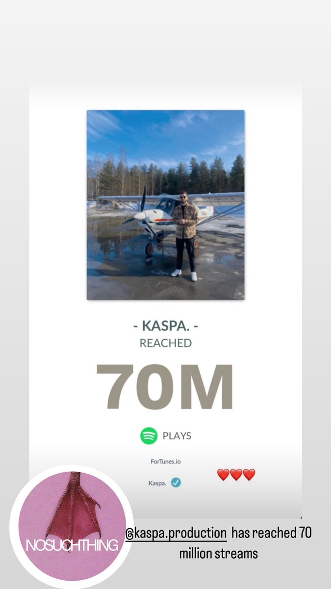 ⭐️⭐️⭐️KASPA has reached 70 million streams what a milestone ⭐️⭐️⭐️