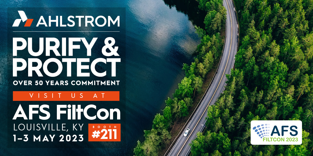 Join us a Louisville, KY, during the 2023 AFS Filtcon conference and exhibition on May 1-3. Ahlstrom is presenting at the conference, and you can find our team in booth #211. See you there!

filtcon.memberclicks.net