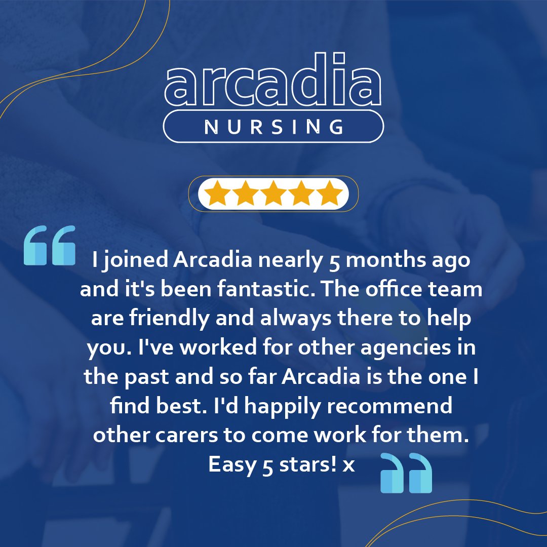 Arcadia Nursing on Twitter "We value all our feedback and reviews, and