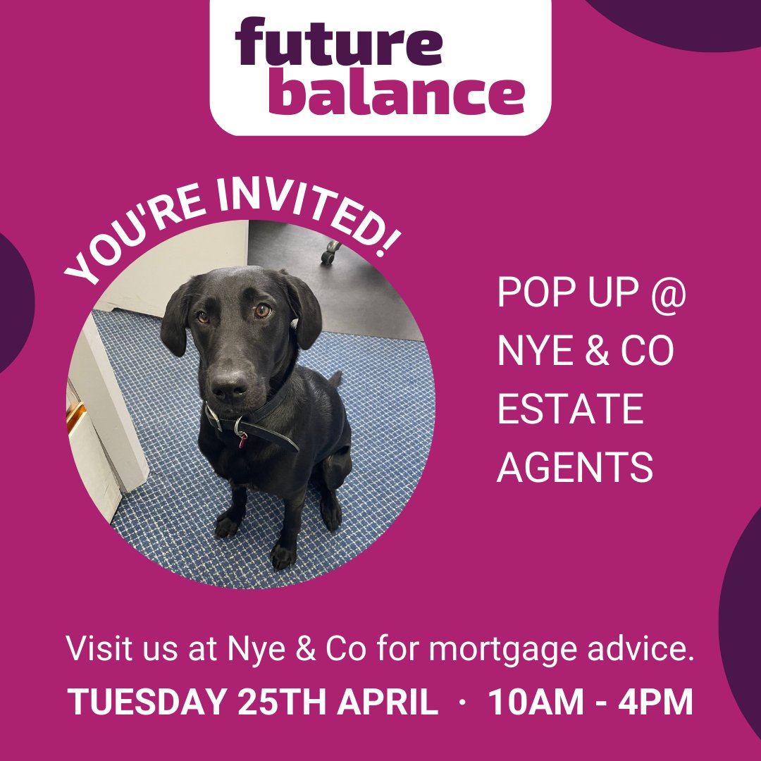 One more week until we're back at Nye &amp; Co Estate agents in Hungerford. On the 25th of April from 10am-4pm, we will be there to help with any advice you might need around #mortgages in the current market.

Nye &amp; Co
114 High Street
Hungerford
RG17 0LU

👉 futurebalance.co.uk