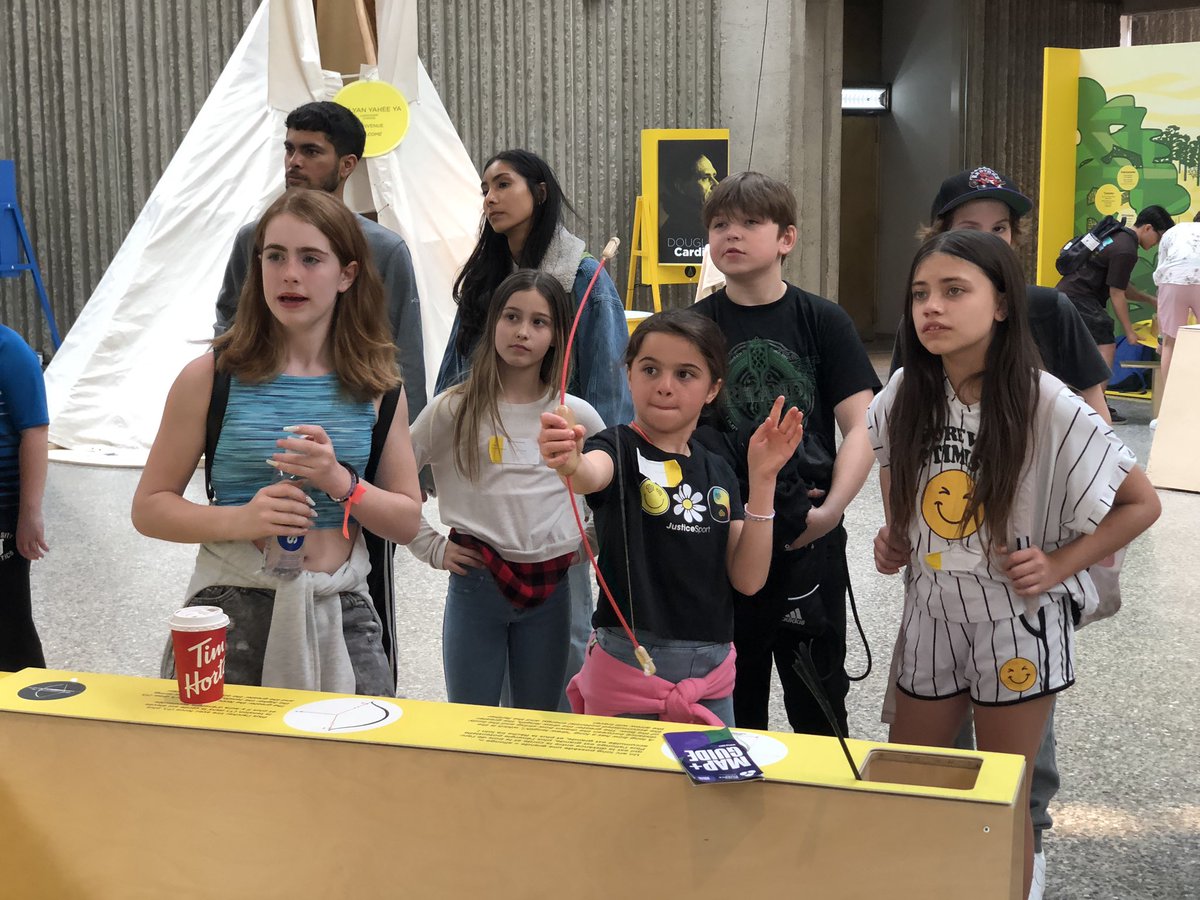 MrKSDyck's tweet photo. Grade 5/6s @PortWellerPS really enjoyed @centresciences’s #IndigenousIngenuity exhibit  @OntScienceCtr with a lot of #HandsOn #Interaction &amp; #Collaboration! #IndigenousScience #BowHunting #InuitSpearFishing #Kayaking #Snowshoeing #IglooBuilding #Inukshuks #IndigenousPeoples #FNMI https://t.co/BPnC4GyXIV