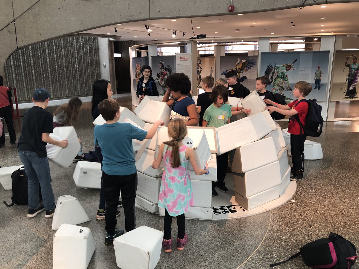 MrKSDyck's tweet photo. Grade 5/6s @PortWellerPS really enjoyed @centresciences’s #IndigenousIngenuity exhibit  @OntScienceCtr with a lot of #HandsOn #Interaction &amp; #Collaboration! #IndigenousScience #BowHunting #InuitSpearFishing #Kayaking #Snowshoeing #IglooBuilding #Inukshuks #IndigenousPeoples #FNMI https://t.co/BPnC4GyXIV