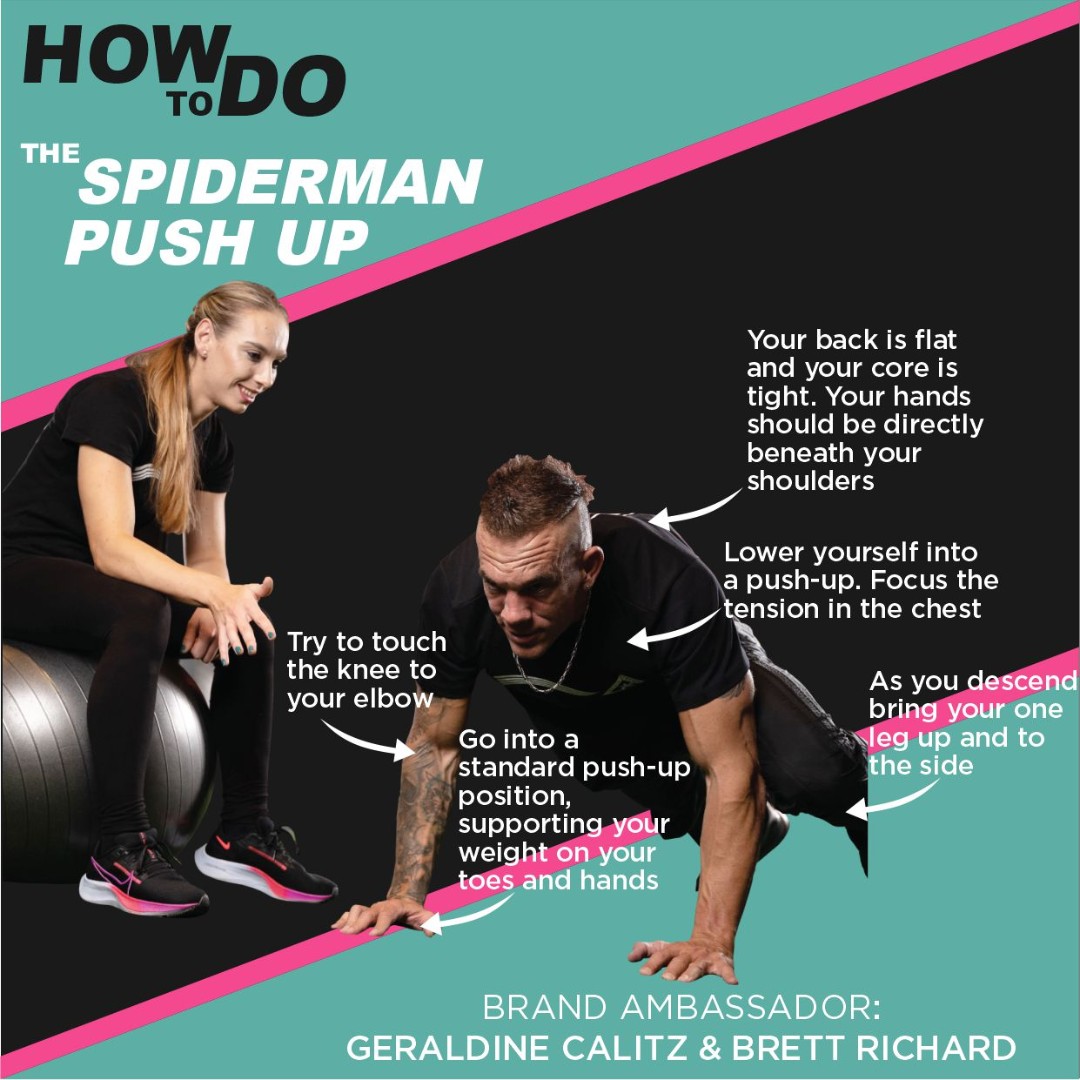 How to do The Spiderman Push Up

Ready to take your push-ups to the next level? Try Spiderman push-ups for a killer workout that targets your core and upper body. 

Challenge yourself and give it a go!💪

trifocusfitnessacademy.co.za/all-personal-t…
#trifocusfitnessacademy #howtodo #spidermanpushup