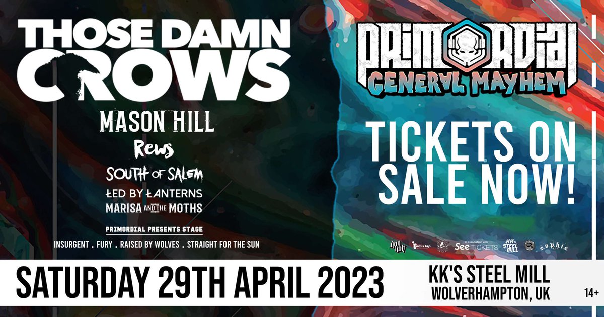 Marisa_Moths's tweet photo. Last tickets for @primordialradio General Mayhem next Saturday 29th Aprill ππ» so be quick and grab yours now! π₯π₯π₯ Can't wait for this one! π€π»Tix: https://t.co/Dan5y9IXB0 π€
#primordial #radio #festival #generalmayhem https://t.co/La8SckHHEo