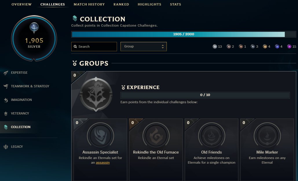 Jumaralo Hex on Twitter "RT osevno In Patch 13.8, Challenges UI