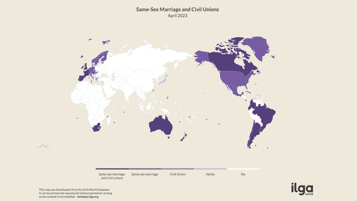 ILGAWORLD's tweet photo. As the Supreme Court in #India begins hearing final arguments on same-sex marriage petitions, check out the state of marriage equality and other forms of civil partnerships worldwide in our #ILGAWorldDatabase ➤ https://t.co/zP6ziYfnbn https://t.co/0ccEXwVJgh