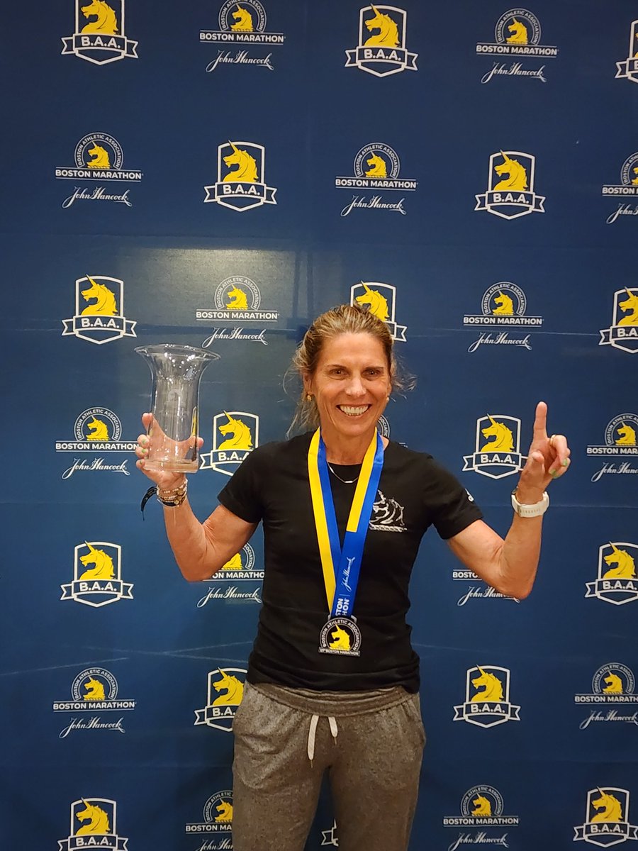 One of the greatest to ever run the <a href="/bostonmarathon/">Boston Marathon</a> - Heather Knight Pech - celebrating her 5th Division record 
(56, 57, 58, -skipped 59 - 60, 61)

Yesterday's time of 3:10:37 was the hardest fought for... but as equally earned.

Rest now, my best friend.