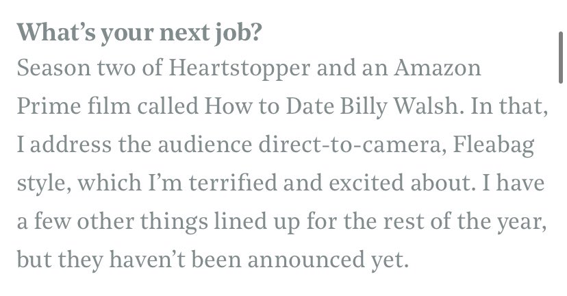 HTDBWUpdates's tweet image. Sebastian Croft talks about #HowToDateBillyWalsh in a new interview.

"... I address the audience direct-to-camera, Fleabag style, which I'm terrified and excited about."

thestage.co.uk/features/heart…