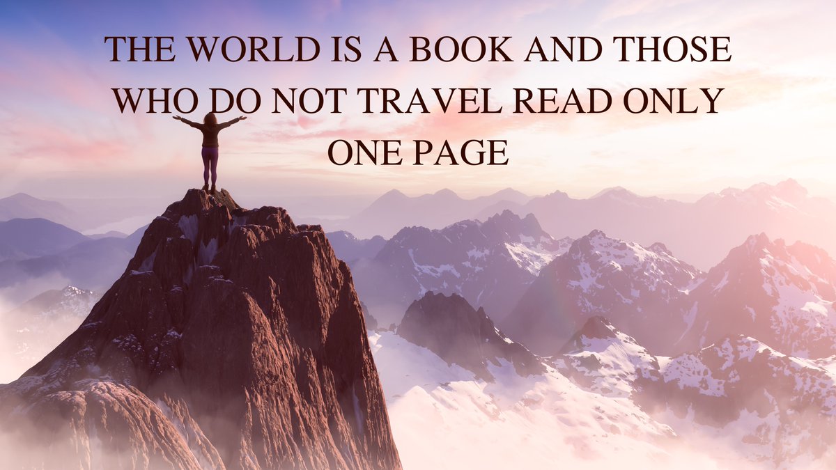 dailytourguide's tweet photo. The world is a book and those who do not travel read only one page!
Visit: https://t.co/B8UywNztnC

#travel #travelife #travelblog
#travelling #travelphotography 
#traveltheworld #tour #tourlife 
#tourtheworld #travelmoments 
#traveldiaries #explore https://t.co/BU431XISFE