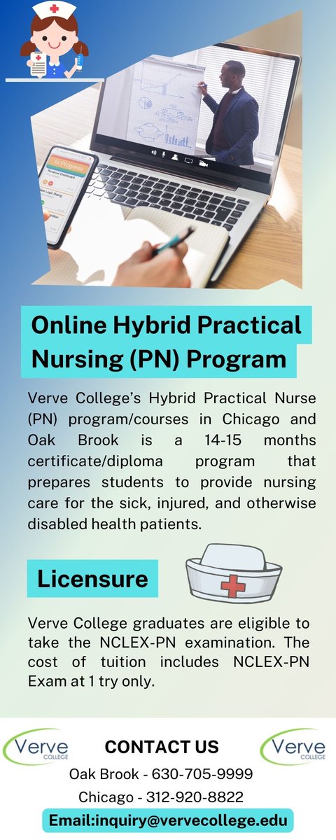 verve_college's tweet photo. One of the best and fastest courses for nursing is the LPN program.

https://t.co/SvKGPt0Dzn 

#nursing #nursingschool #education #lpnschools #lpnprograms #lpnclasses  #lpnprogram #nursingblogs #nursingscourse #illinois #chicago #lvnprogram #hybridpracticalnursingprogram https://t.co/nnR8X7B0vX