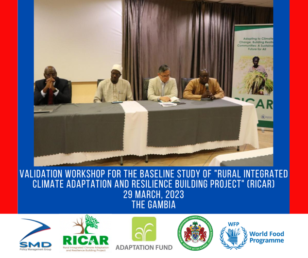 PolicySmd's tweet photo. On Wednesday 29th of March 2023, at Senegambia Beach Hotel, WFP and Partner Ministry of Environment Climate Change and Natural Resources organized a validation workshop for the Baseline Study Report of the Rural Integrated Climate Adaptation and Resilience (RICAR) Project. https://t.co/FVjiTeB3be