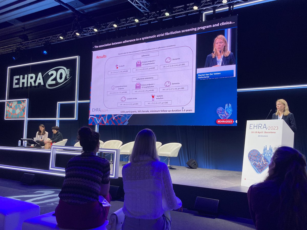 BetzKonstanze's tweet photo. @RachelvdVelden_ about the #strokestop subanalysis: association between adherence to a systematic atrial fibrillation screening program and clinical outcomes
#EHRA_ESC #EHRA2023 #TRAF_Maastricht https://t.co/iPF78p9oOE