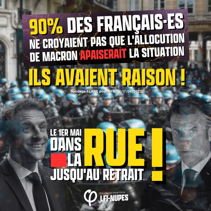 K85_insoumise's tweet image. Le président français Emmanuel Macron a donné un discours pour tenter de renouer avec les Français. Mais apparemment, ça n'a pas fonctionné. 
#CasseroleGate #MacronFlop #allocutionprésidentielle #Follobackinsoumis #FolloBackNUPES
