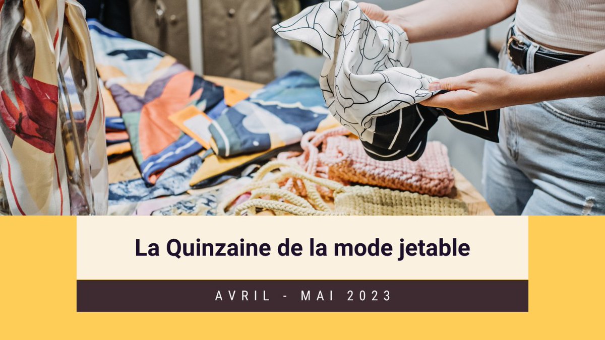 HalteOP's tweet photo. Stop à la #mode jetable ! 👗🚫 Mardi 25 avril, nous lançons la Quinzaine de la mode #jetable pour repenser notre façon de #consommer la mode. Rendez-vous à l’#ApérHOP pour le lancement. On vous en dit plus dans notre article. 👉 https://t.co/vI0XOfv2Mx https://t.co/OLmoKUr3qD